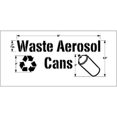 NEWSTRIPE. Newstripe Waste Aerosol Cans 1/16in, PolyTough, Plastic, White 10004865